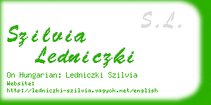 szilvia ledniczki business card